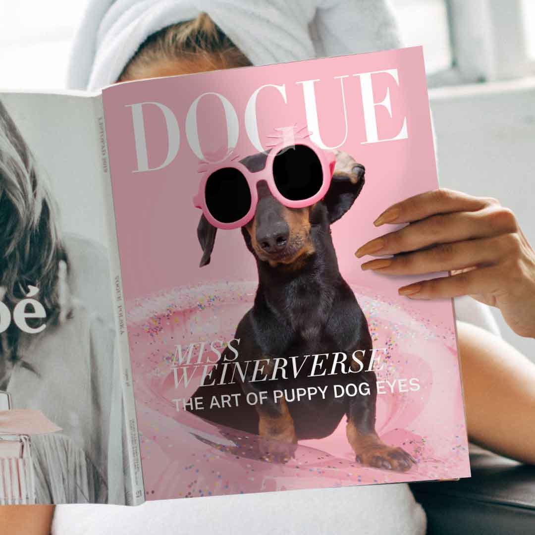 Dogue Dogozine with a cup of coffee